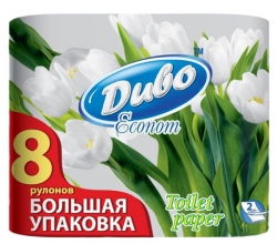 Туалетная бумага "Диво" Econom, 8 шт.