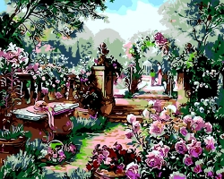Картина по номерам Трояндовий сад