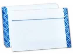 Конверт С6 МК белый с голубой вышиванкой