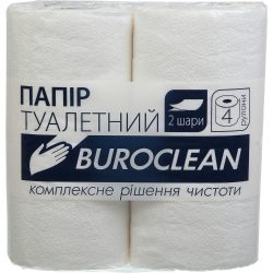 Туалетная бумага Buroclean белая, 4 шт.