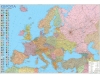 Політична карта Європи з прапорами, 110х80 см, ламінована на планках