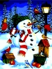 Картина по номерам Веселий сніговик