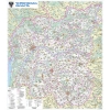 Настінна карта Чернігівської області 110х90 см, ламінована на планках