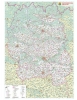 Настінна карта Житомирської області 100х90 см, ламінована