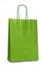 Зеленый пакет с кручеными ручками 18*22,5 см