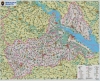 Настінна карта Черкаської області 110х90 см, ламінована
