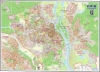 Велика карта Києва 190х158 см, ламінована на планках