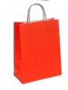 Красный крафт пакет с кручеными ручками 18*22,5 см