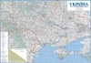 Настенная карта автомобильных дорог Украины 140х98